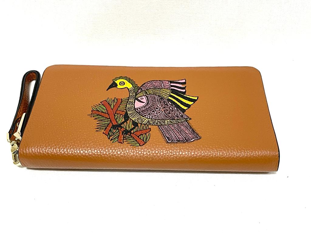 THE PEACOCK AND THE FISH, TAN WALLET