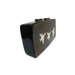 THE WHITE BIRDS , RECTANGLE PAPER MACHE CLUTCH-Paper Mache Clutch