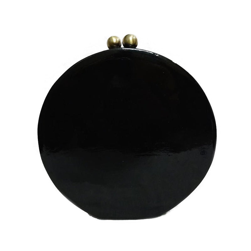 THE WHITE BIRDS , ROUND PAPER MACHE CLUTCH-Paper Mache Clutch