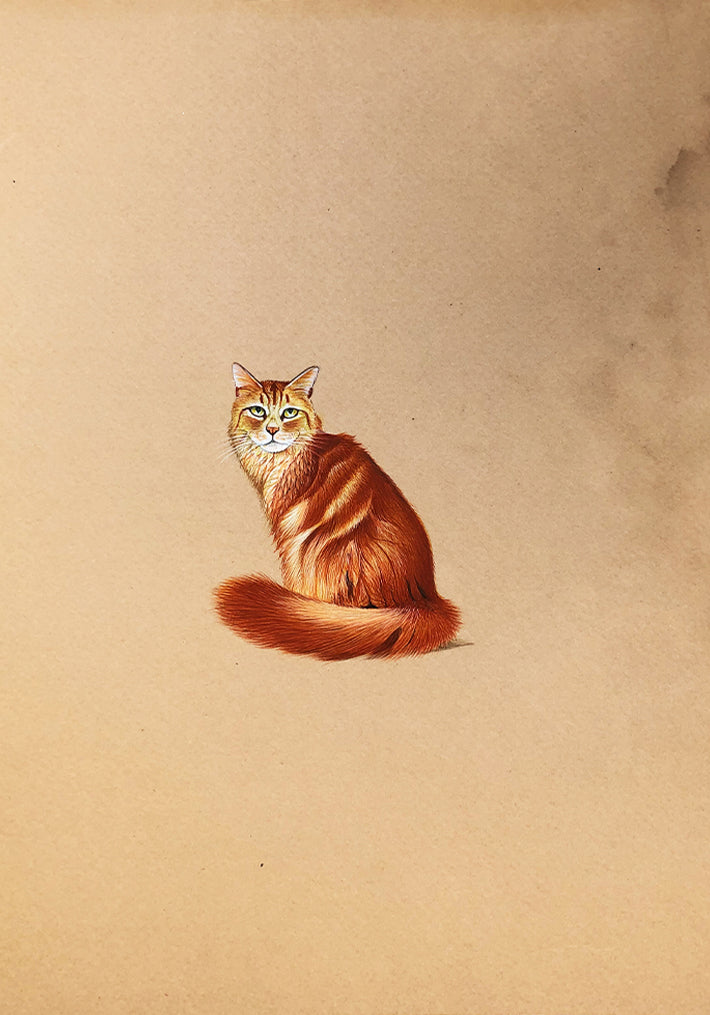 The Adorable Cats in Miniature Painting by Mohan Prajapati