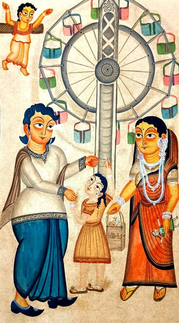 Carnival Day, Kalighat Art