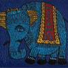 The Elephant, Top Grain Leather Blue Wallet-