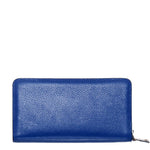 The Elephant, Top Grain Leather Blue Wallet-