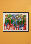 The Elephants Gond Painting by Rajendra Shyam