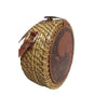 The Elephants Tale, Tan Round Cane Sling-cane bag