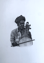 Buy The Kamaycha Player in Miniature Painting by Mohan Prajapati