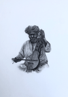 Buy The Monochromatic Musician in Miniature Painting by Mohan Prajapati