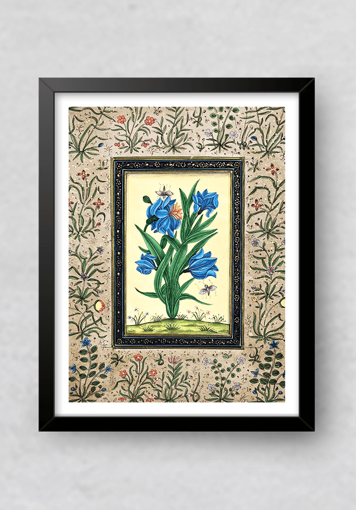 The Mughal Flowers in Miniature Painting by Mohan Prajapati