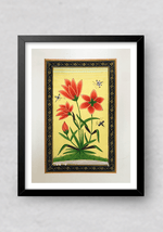 The Mughal Flowers in Miniature Painting by Mohan Prajapati