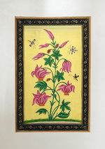 The Mughal Flowers in Miniature Painting by Mohan Prajapati