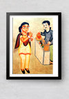 Chaat Wala, Kalighat Art by Bapi Chitrakar