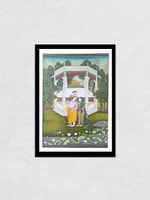 Radha-Krishna Miniature style by Mohan Prajapati