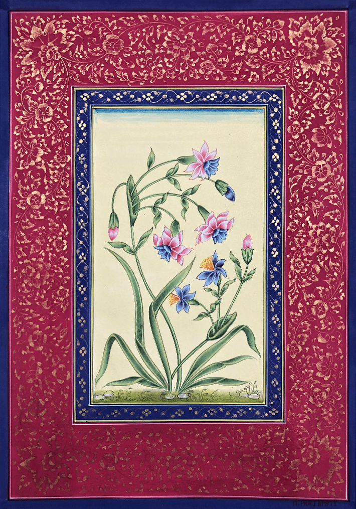 The Splendid Blossoms in Miniature Painting by Mohan Prajapati