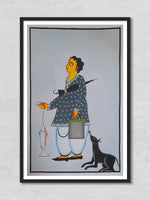 Babu Kalighat Painting by Uttam Chitrakar