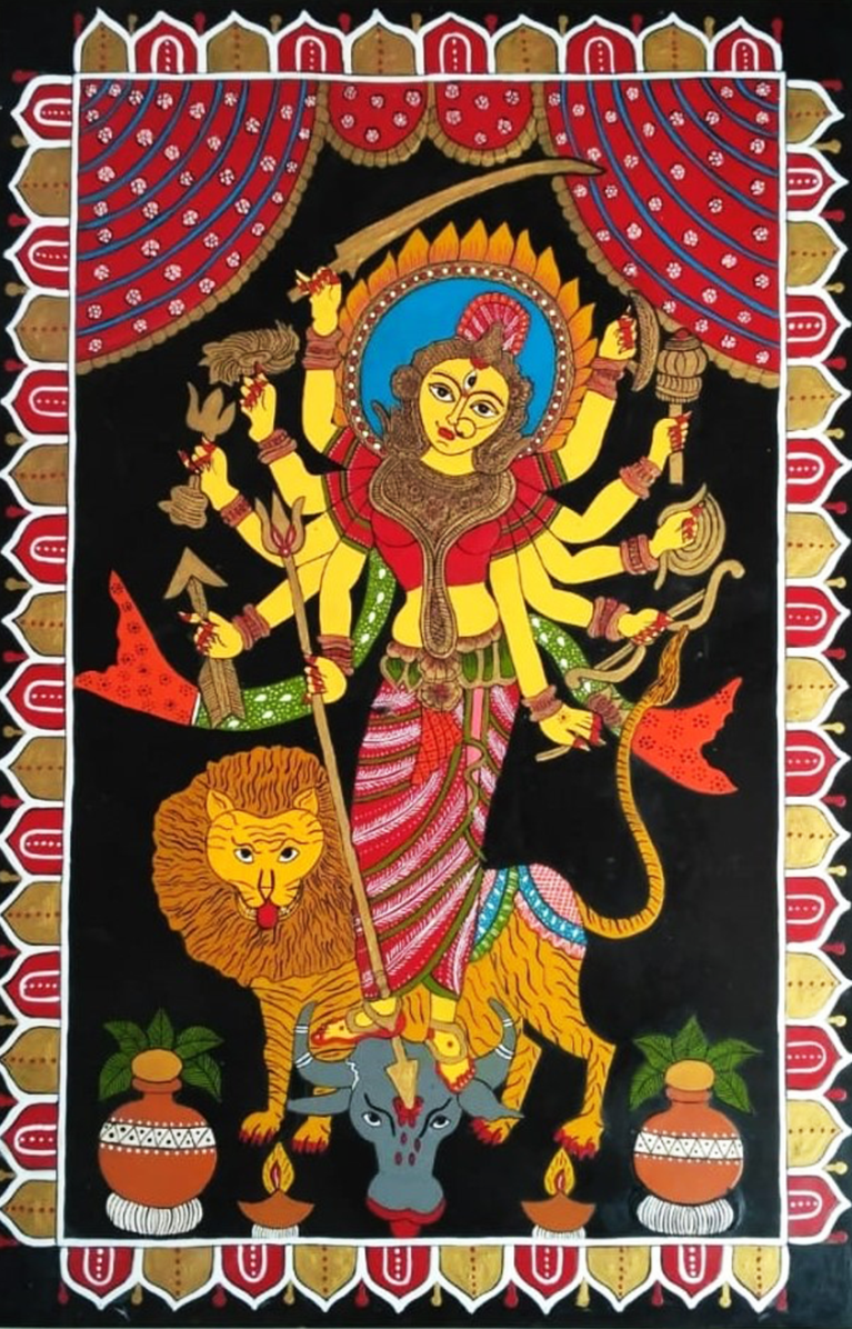 Tikuli Durga Painting 