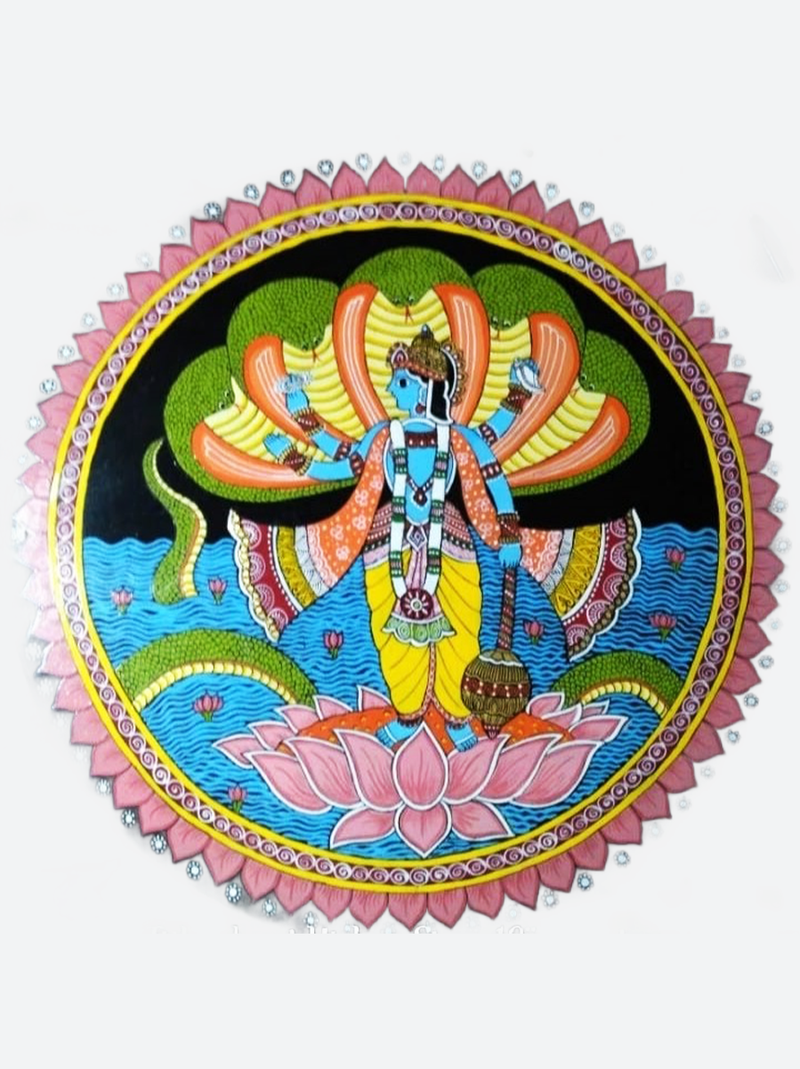 Tikuli Vishnu Painting by Ashok Kumar