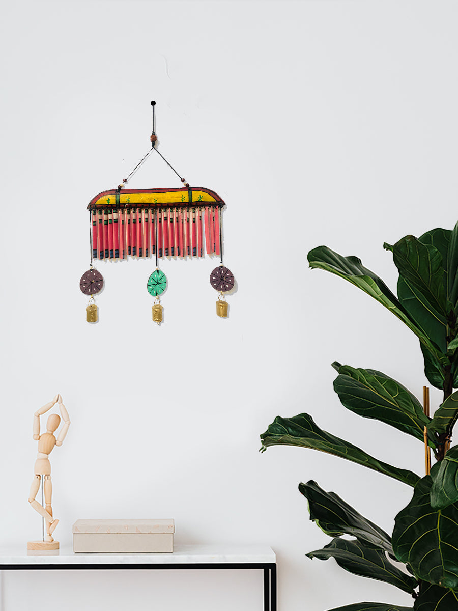 Traditional Wind Chimes (Red) by Veer Singh