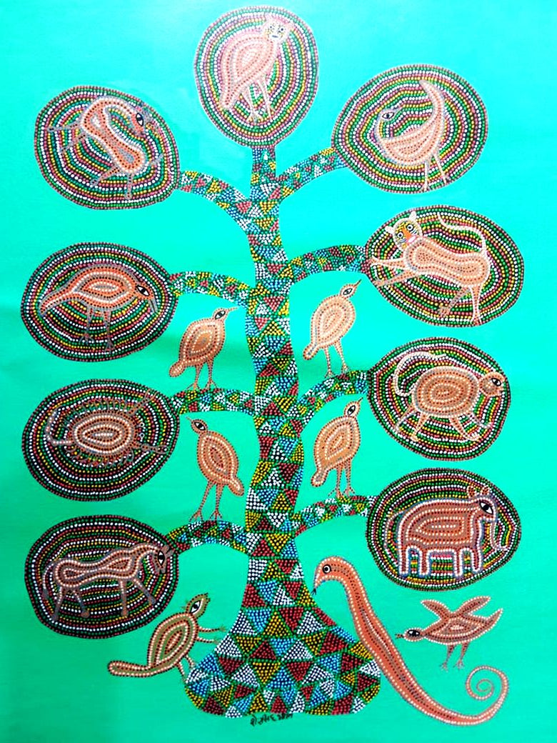 Tree Of Life Bhil Painting by Shersingh Bhabhor