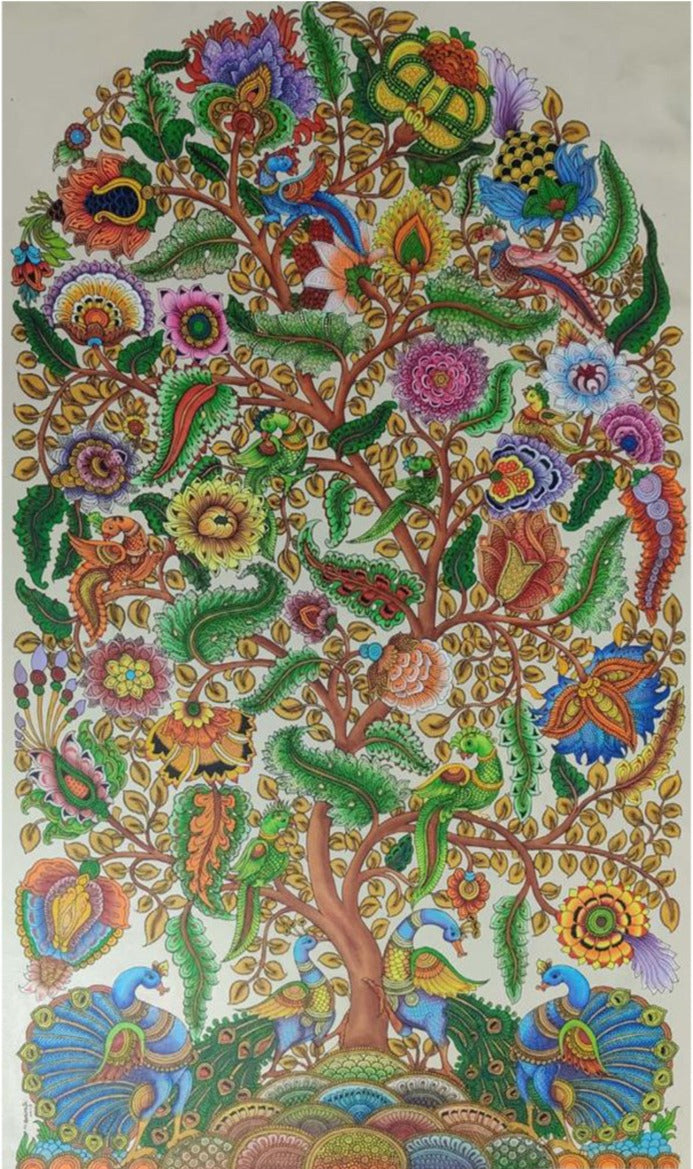 Tree of Life: Kalamkari Painting by Harinath.N