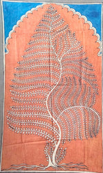 Tree of Life, Mata ni Pachedi painting by Chandrakant Bhulabhai-Paintings by Master Artists