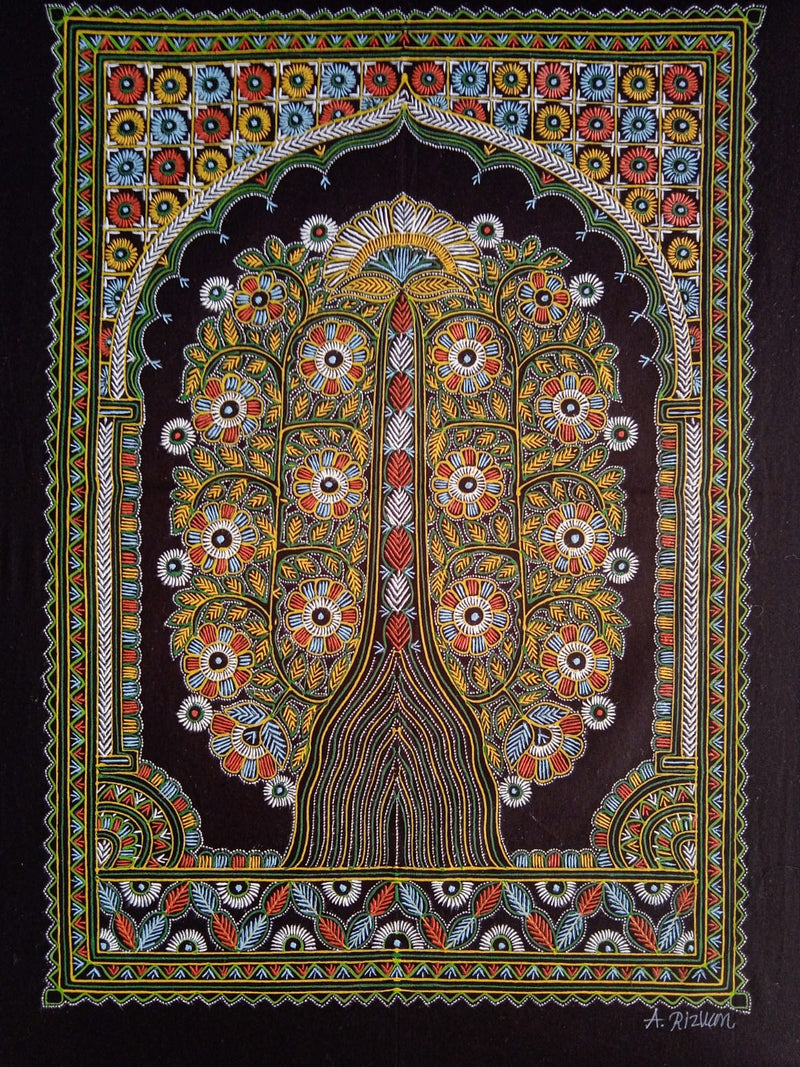 Tree of Life Rogan Art by Rizwan Khatri-Paintings by Master Artists