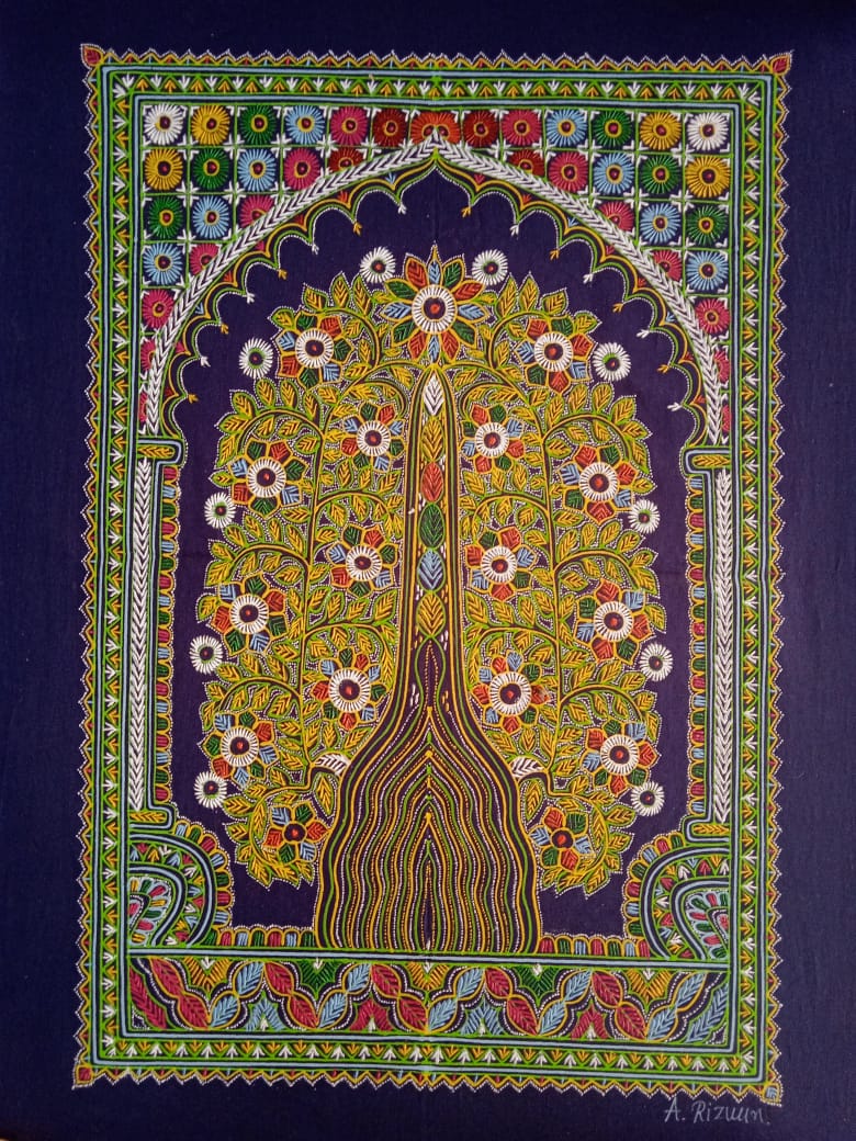 Tree of Life Rogan Art by Rizwan Khatri-Paintings by Master Artists