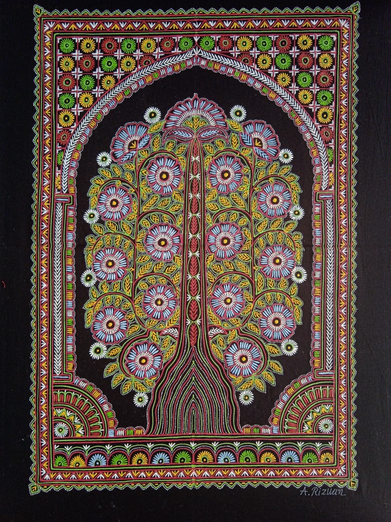 Tree of Life Rogan Art by Rizwan Khatri-Paintings by Master Artists