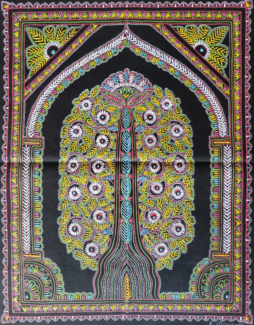 Tree of Life Rogan painting by Rizwan Khatri