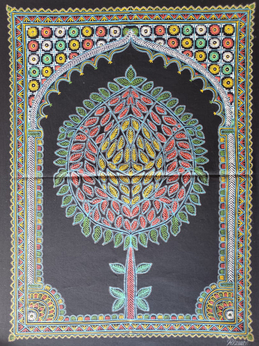 Tree of Life Rogan painting by Rizwan Khatri