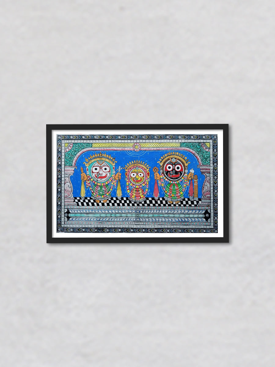 Triad of Jagannath Pattachitra Painting by Purusottam Swain