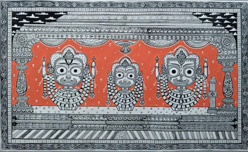 Buy Triad of Jagannath Pattachitra Painting by Purusottam Swain