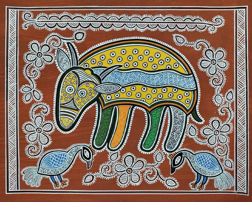 Adijavi Jeevan  Mandana Painting 