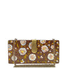 WHITE FLOWERS, WOOD CLUTCH-