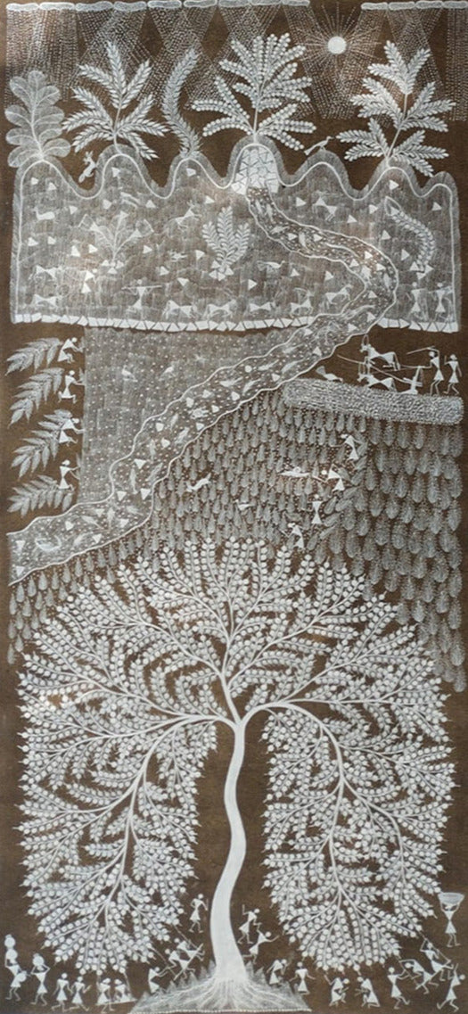 Warli Ecosystem: Warli Painting by Dilip Rama Bahotha