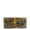 Where be Dragons, Rectangle Clutch Black and Gold-Women's Wood Clutch