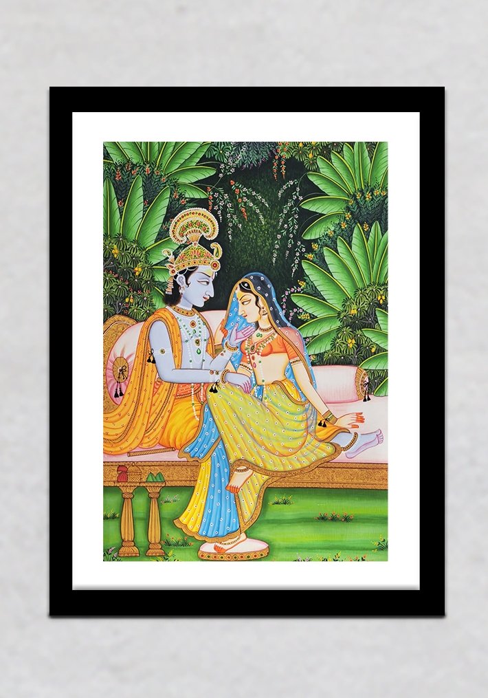 RADHA KRISHNA, PICHWAI PAINTING BY SHEHZAAD ALI SHERANI