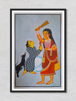 Forgiveness Kalighat Painting by Uttam Chitrakar