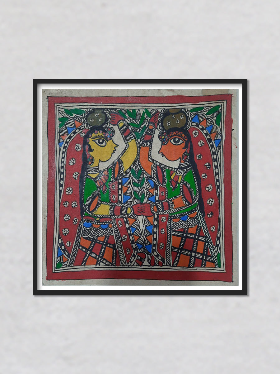 Village Women Madhubani Painting by Priti Karn