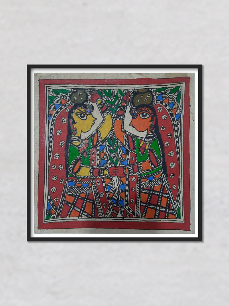 Village Women Madhubani Painting by Priti Karn