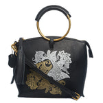 YIN & YAN , Black Wristlet