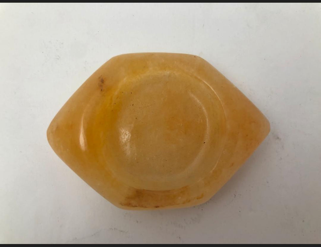 Yellow Quartz Tea light holder