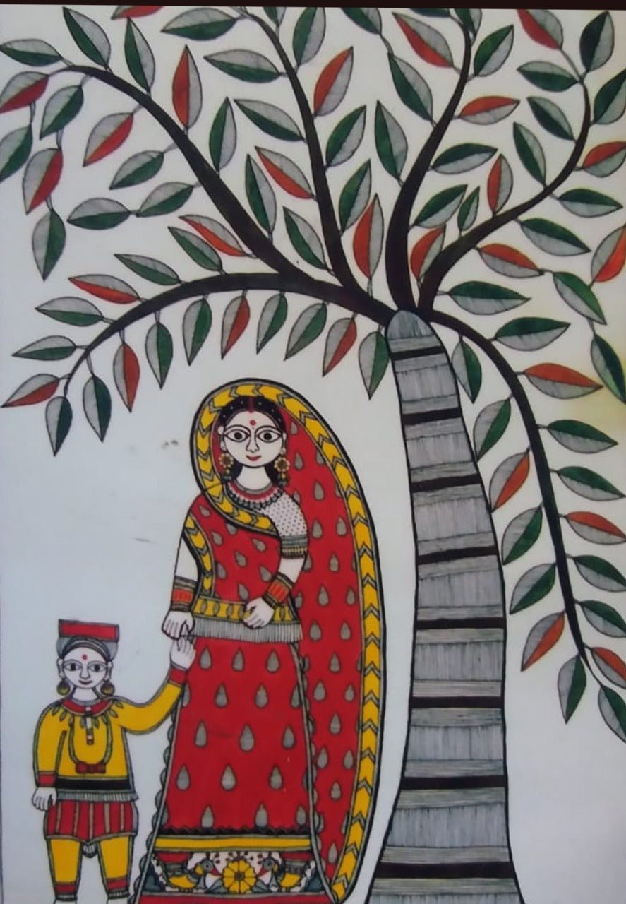 Ganpati, Lord Ganesha - Madhubani Folk Art. - Drawings & Illustration,  Ethnic, Cultural, & Tribal, Asian & Indian, Indian - ArtPal