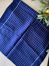 Handwoven IKAT SILK STOLE, Blue-