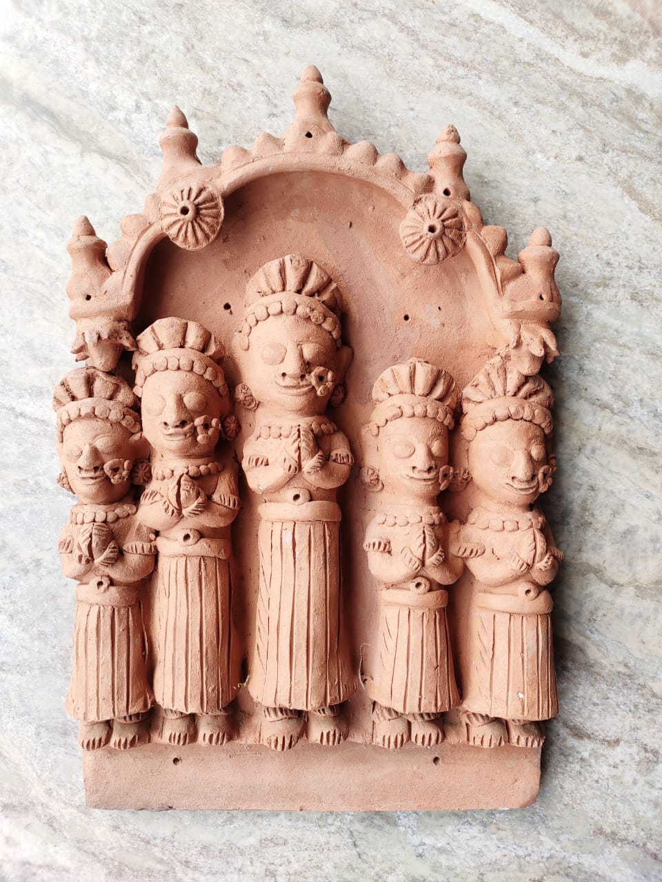 Panch Devi Etvadi Maata: Terracotta Art by Dinesh Molela-Paintings by Master Artists