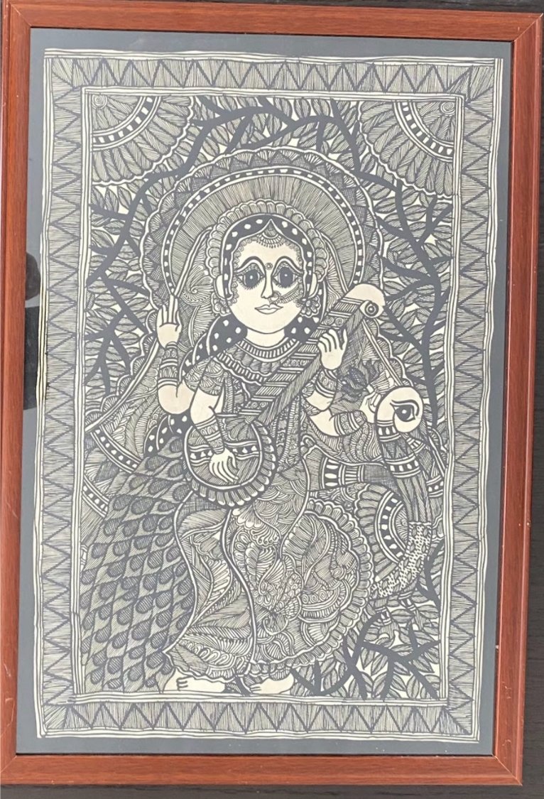 Buy Online Saraswati Madhubani paintings