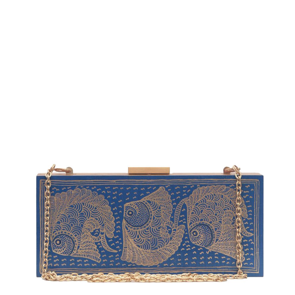 African Zebra Wood Bridal Evening Clutch with Gold Hardware – The Bella  Rosa Collection